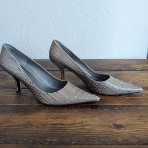 Nine West Snake Skin Heels Sz 10
